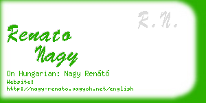 renato nagy business card